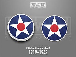 Kitsworld SAV Sticker - US National Insignia - 1919-1942 